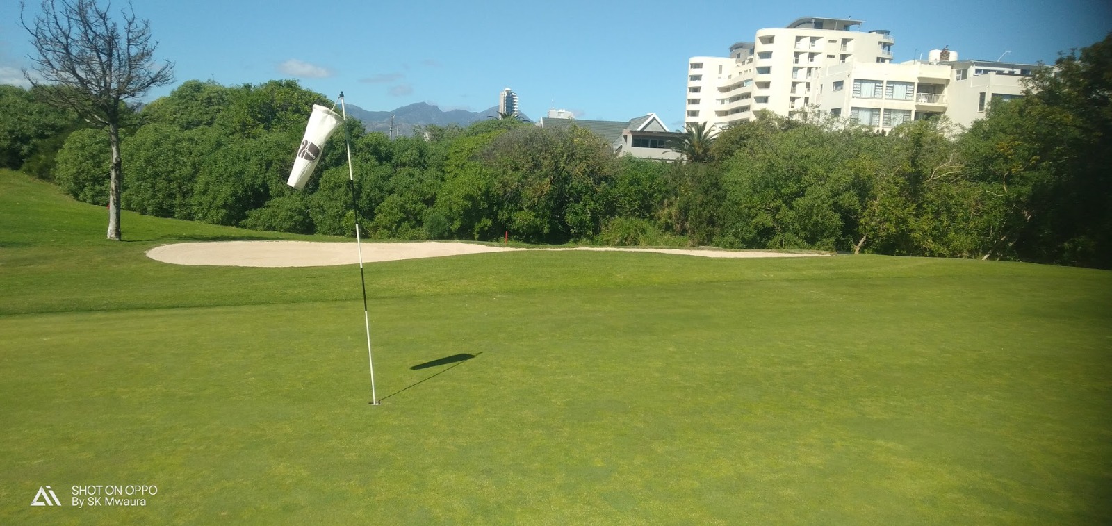 Golfer at golden hour